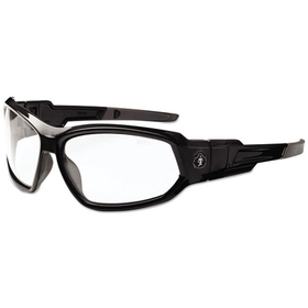 ergodyne EGO56000 Skullerz Loki Safety Glasses/Goggles, Black Frame/Clear Lens, Nylon/Polycarb