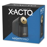 X-ACTO EPI1606X Model 1606 Mighty Pro Electric Pencil Sharpener, AC-Powered, 4 x 8 x 7.5, Black/Gold/Smoke