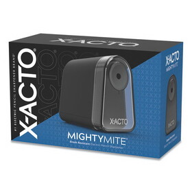 X-ACTO EPI19501X Model 19501 Mighty Mite Home Office Electric Pencil Sharpener, AC-Powered, 3.5 x 5.5 x 4.5, Black/Gray/Smoke
