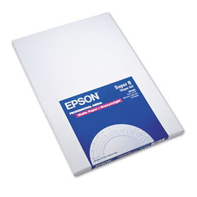 Epson EPSS041263 Premium Matte Presentation Paper, 9 mil, 13 x 19, Matte Bright White, 50/Pack