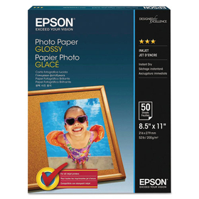 Epson EPSS041271 Glossy Photo Paper, 52 Lbs, Glossy, 8-1/2 X 11, 100 Sheets/pack