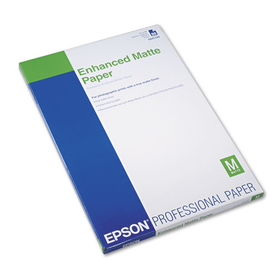 Epson EPSS041339 Ultra Premium Matte Presentation Paper, 10 mil, 13 x 19, Matte White, 50/Pack