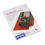 Epson EPSS041465 Premium Photo Paper, 10.4 mil, 8 x 10, High-Gloss Bright White, 20/Pack