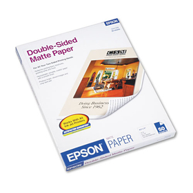 Epson EPSS041568 Premium Matte Presentation Paper, 9 mil, 8.5 x 11, Matte Bright White, 50/Pack