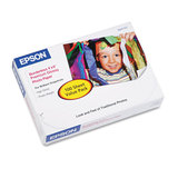 Epson EPSS041727 Premium Photo Paper, 10.4 mil, 4 x 6, High-Gloss White, 100/Pack