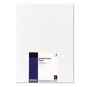 EPSON AMERICA EPSS045037 Exhibition Fiber Paper, 13 X 19, White, 25 Sheets