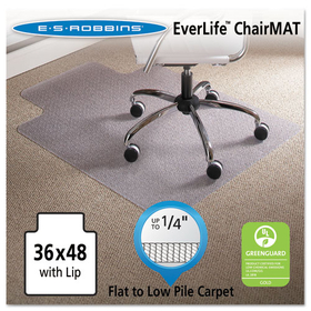 Es Robbins ESR120023 36 X 48 Lip Chair Mat, Task Series Anchorbar For Carpet Up To 1/4"