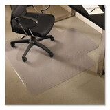 E.S. ROBBINS ESR122173 Everlife Chair Mats For Medium Pile Carpet With Lip, 45 X 53, Clear