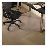 E.S. ROBBINS ESR122371 Everlife Chair Mats For Medium Pile Carpet, Rectangular, 46 X 60, Clear