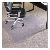 Es Robbins ESR124054 EverLife Intensive Use Chair Mat for High Pile Carpet, Rectangular with Lip, 36 x 48, Clear