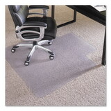Es Robbins ESR124154 EverLife Intensive Use Chair Mat for High Pile Carpet, Rectangular with Lip, 45 x 53, Clear