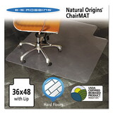 Es Robbins ESR143002 Natural Origins Chair Mat With Lip For Hard Floors, 36 X 48, Clear