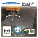 Es Robbins ESR143007 Natural Origins Chair Mat For Hard Floors, 36 X 48, Clear