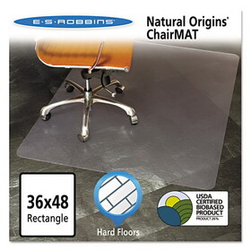 Es Robbins ESR143007 Natural Origins Chair Mat For Hard Floors, 36 X 48, Clear