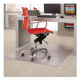 ES Robbins 162011 Dimensions Chair Mat for Carpet, 45 x 53 with Lip, Clear