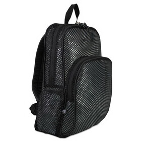 Eastsport EST113960BJBLK Mesh Backpack, Fits Devices Up to 17", Polyester, 12 x 17.5 x 5.5, Black