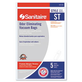 Sanitaire EUR63213B10 Style ST Disposable Vacuum Bags for SC600 and SC800 Series, 5 Bags/Pack