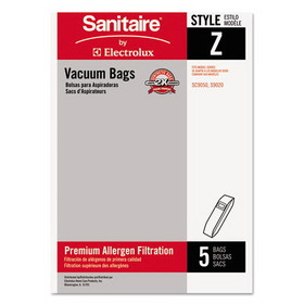 Sanitaire EUR63881A10CT Style Z Vacuum Bags, 5/Pack, 10 Packs/Carton