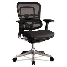 Eurotech EUTME5ERGLTN15 Ergohuman Elite Mid-Back Mesh Chair, Supports Up to 250 lb, 18.11" to 21.65" Seat Height, Black