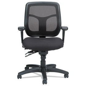Eurotech MFT945SL Apollo Multi-Function Mesh Task Chair, Supports up to 250 lbs., Silver Seat/Silver Back, Black Base