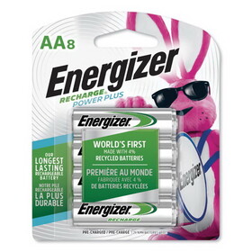 Energizer EVENH15BP8 NiMH Rechargeable AA Batteries, 1.2 V, 8/Pack