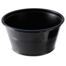 Fabri-Kal FABPC200B Portion Cups, 2 oz, Black, 250/Sleeve, 10 Sleeves/Carton