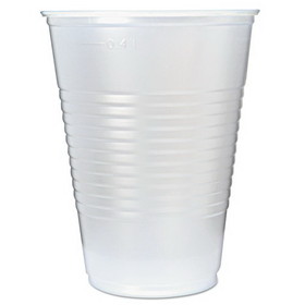 Fabri-Kal FABRK16 RK Ribbed Cold Drink Cups, 16 oz, Translucent, 50/Sleeve, 20 Sleeves/Carton