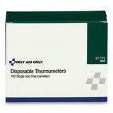 First Aid Only 21-775 Disposable Thermometer, Dot-Matrix Phase-Change, 100/Box
