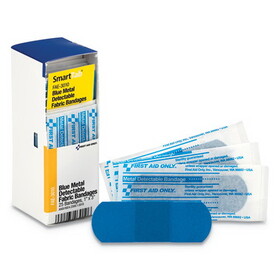 First Aid Only FAE-3010 Refill f/SmartCompliance Gen Cabinet, Blue Metal Detectable Bandages, 1x3, 25/Bx