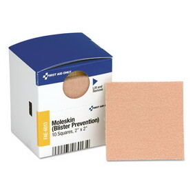 First Aid Only FAE-6013 SmartCompliance Moleskin/Blister Protection, 2" Squares, 10/Box