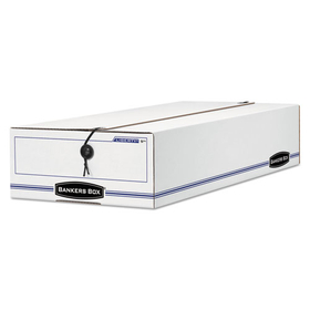 FELLOWES MANUFACTURING FEL00002 Liberty Check/deposit Slip Storage Box, 9 X 23 X 4, White/blue, 12/carton
