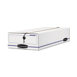 FELLOWES MANUFACTURING FEL00005 Liberty Check/voucher Storage Box, 10 3/4 X 23 1/4 X 4-5/8, White/blue, 12/ct.