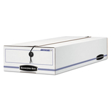 FELLOWES MANUFACTURING FEL00006 Liberty Storage Box, Check/voucher, 9 X 23 1/4 X 5 3/4, White/blue, 12/carton
