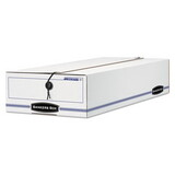 FELLOWES MANUFACTURING FEL00009 Liberty Basic Storage Box, Check/voucher, 9 X 14 1/4 X 4, White/blue, 12/carton