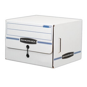 Fellowes FEL00061 SIDE-TAB Storage Boxes, Letter Files, White/Blue, 12/Carton