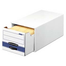Fellowes FEL00306 STOR/DRAWER STEEL PLUS Extra Space-Savings Storage Drawers, Letter Files, 10.5" x 25.25" x 6.5", White/Blue, 12/Carton