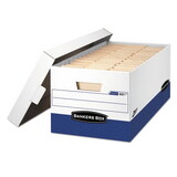 Bankers Box FEL0063101 Presto Maximum Strength Storage Box, Letter, 12 X 24 X 10, We, 12/carton