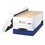 Bankers Box FEL0063101 PRESTO Heavy-Duty Storage Boxes, Letter Files, 13" x 25.38" x 10.5", White/Blue, 12/Carton, Price/CT