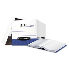FELLOWES MANUFACTURING FEL00648 Data-Pak Storage Box, 12 3/4 X 16 X 12 1/2, White/blue, 12/carton