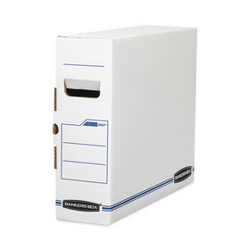 Fellowes FEL00650 X-Ray Storage Boxes, 5" x 18.75" x 14.88", White/Blue, 6/Carton