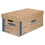 Bankers Box FEL0065901 SmoothMove Prime Moving/Storage Boxes, Lift-Off Lid, Half Slotted Container, Small, 12" x 24" x 10", Brown/Blue, 8/Carton, Price/CT