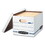 FELLOWES MANUFACTURING FEL0070308 Stor/file Storage Box, Letter/legal, Lift-Off Lid, White/blue, 4/carton, Price/CT
