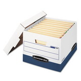 FELLOWES MANUFACTURING FEL00709 Stor/file Max Lock Storage Box, Letter/legal, White/blue, 12/carton
