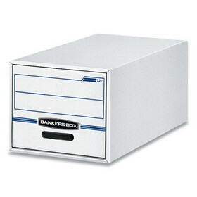Fellowes FEL00721 STOR/DRAWER Basic Space-Savings Storage Drawers, Letter Files, 14" x 25.5" x 11.5", White/Blue, 6/Carton