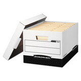 FELLOWES MANUFACTURING FEL00724 R-Kive Max Storage Box, Legal/letter, Locking Lid, White/black, 12/carton