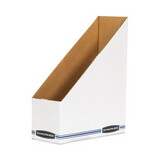FELLOWES MANUFACTURING FEL10723 Corrugated Cardboard Magazine File, 4 X 9 1/4 X 11 3/4, White, 12/carton
