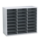 Fellowes FEL25041 Literature Organizer, 24 Letter Sections, 29 X 11 7/8 X 23 7/16, Dove Gray