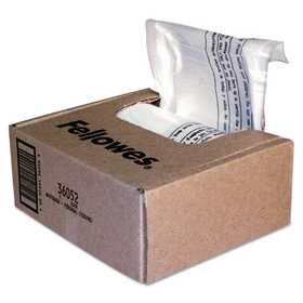 Fellowes FEL36052 Shredder Waste Bags, 6-7 gal Capacity, 100/Carton