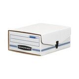 FELLOWES MANUFACTURING FEL48110 Liberty Binder-Pak Storage Box, Letter, Snap Fastener, White/blue