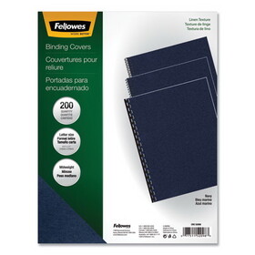 FELLOWES MANUFACTURING FEL52098 Linen Texture Binding System Covers, 11 X 8-1/2, Navy, 200/pack